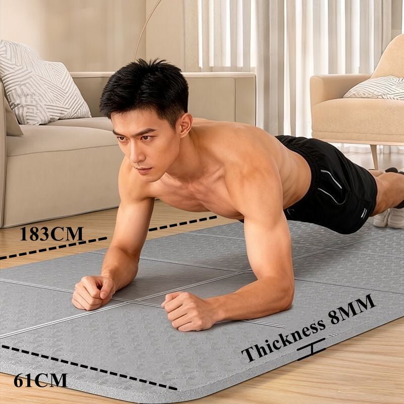 Pilates Yoga For Beginners - Folding Mat 183x61x0.8cm Eco-Friendly Exercise Mat