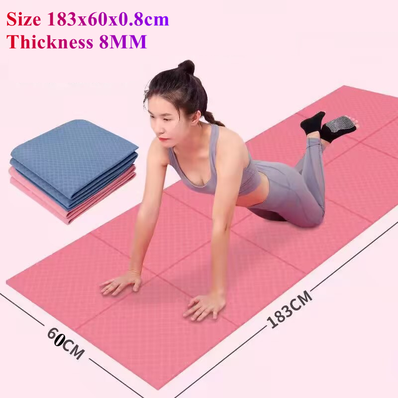 Pilates Yoga For Beginners - Fold Portable 183x60CM Yoga Matt 8MM