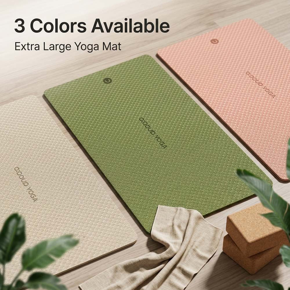 Pilates Yoga For Beginners - Double Sized Oversized Yoga Mat Non