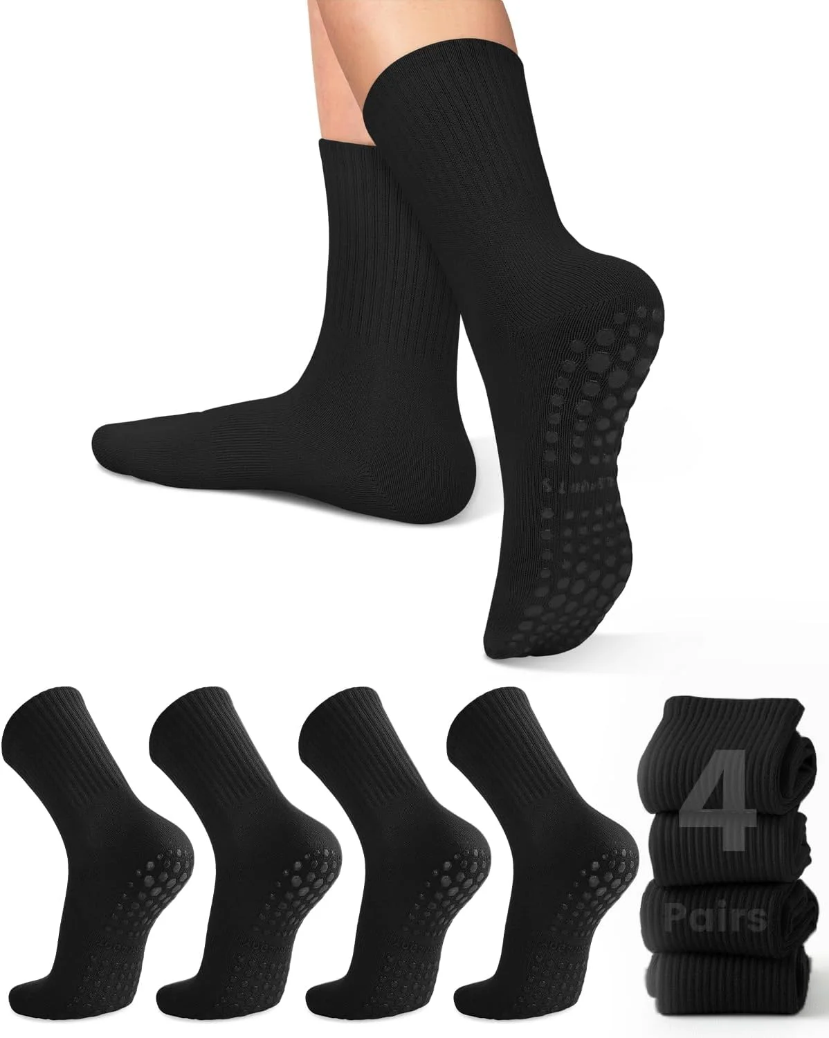 Pilates & Yoga With Harna - 4 pairs of women's yoga socks,