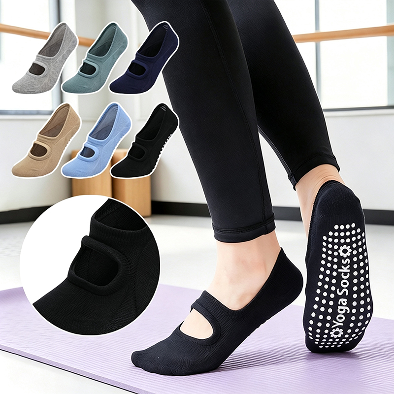 Pilates Yoga Workout - Women Anti-slip Backless Yoga Socks Plus
