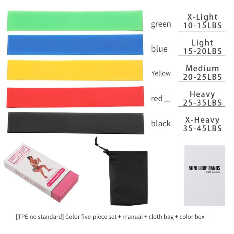 Pilates Yoga Stretching - 5 Level Yoga Resistance Bands Set