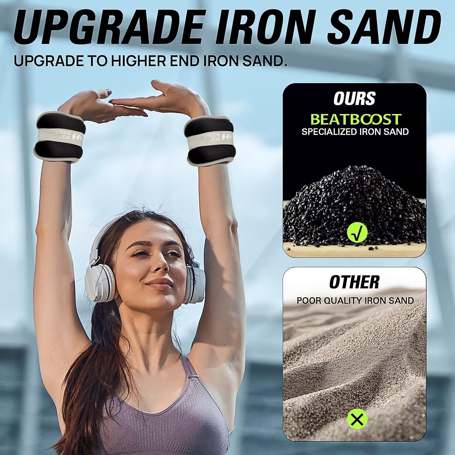 2pcs 0.25/0.5/0.75/1/2kg Wrist - Yoga Sandbag Weight 评论和价格