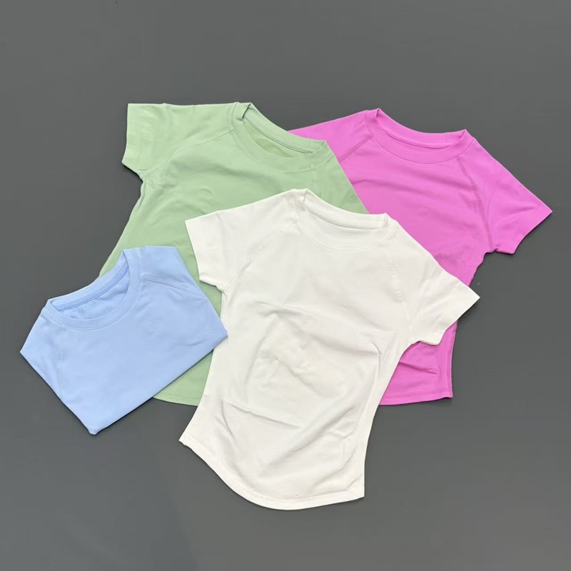 Short Sleeve Seamless Yoga Top - Yoga Strap Cotton 评论和价格