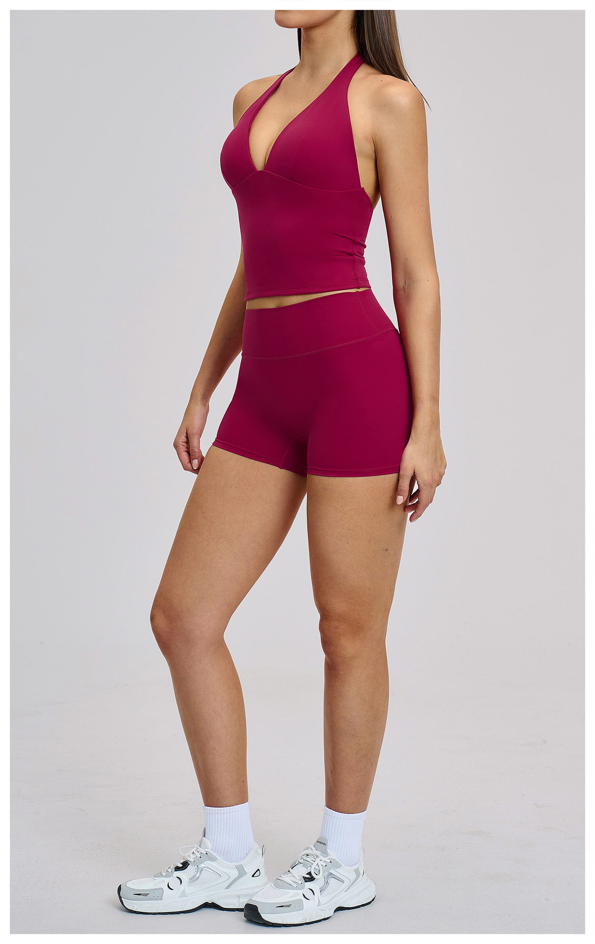 Sexy V-Neck Beautiful Back Hig - Pilates Yoga Set 评论和价格
