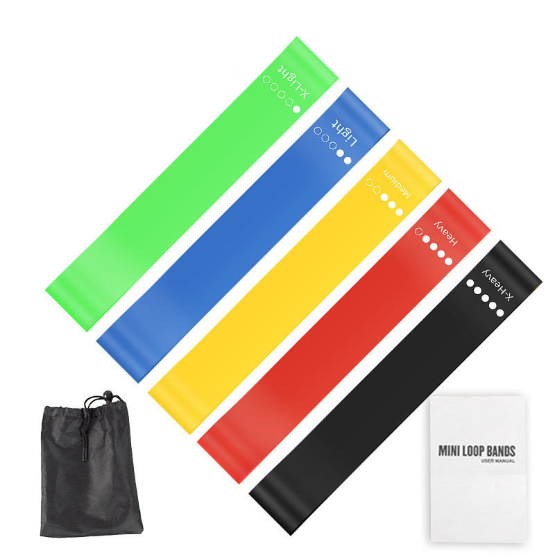 5Pcs TPE Resistance Bands Set  - Pilates Yoga Core 评论和价格