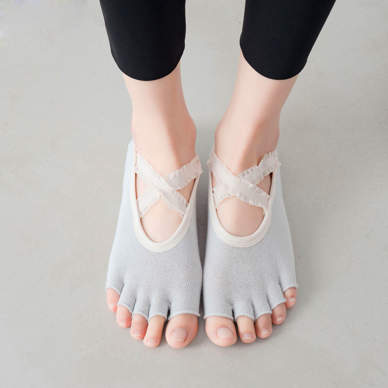 Five Finger Yoga Socks Lace Cr - Yoga Strap Cotton 评论和价格
